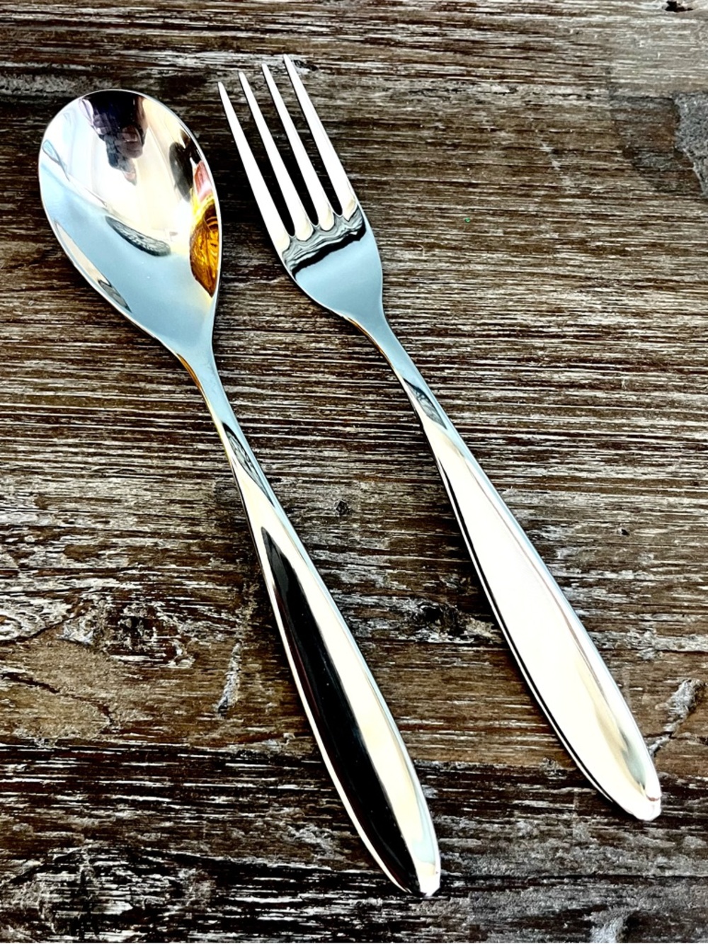 NEW Alessi For Delta Spoon Fork Set Made In Italy Flatware